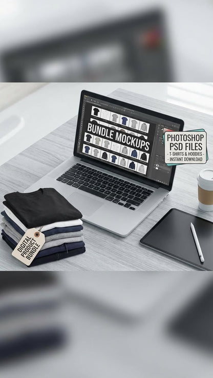 Premium Apparel Mockup Bundle – T-Shirts & Hoodies (PSD Files)