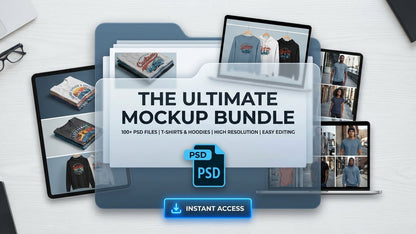 Premium Apparel Mockup Bundle – T-Shirts & Hoodies (PSD Files)